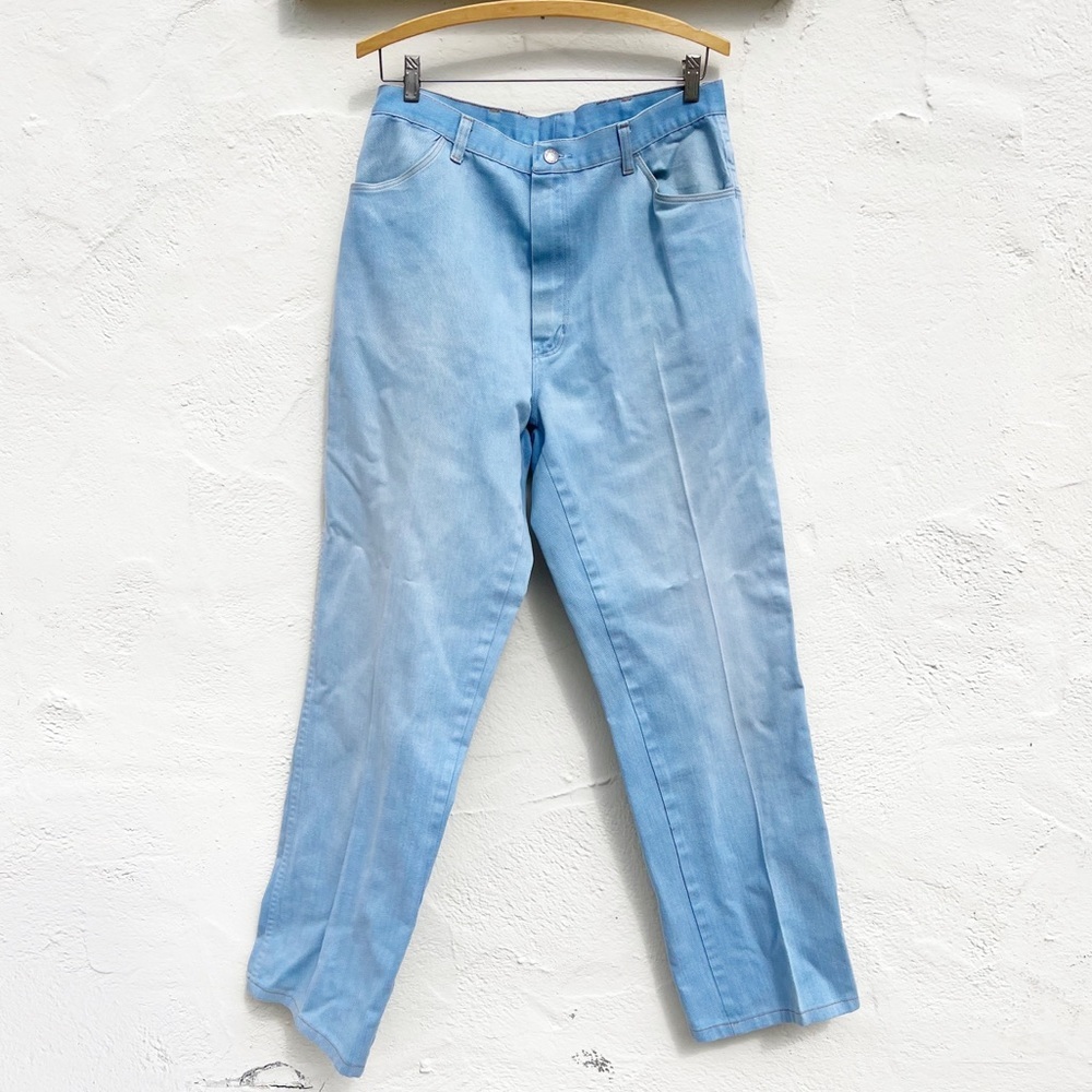 MAVERICK 1970’s Vintage Light Wash High Rise Wide Leg Jeans